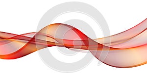 Abstract smooth color wave . Curve flow orange motion illustration photo