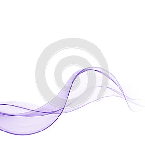 Abstract smooth color wave vector. Curve flow blue motion illustration. Smoke design. Vector lines.