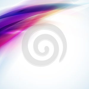 Abstract smooth colorful flow element on white background, Vector & illustration