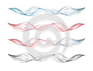 Abstract smooth curved line Design element Technological background