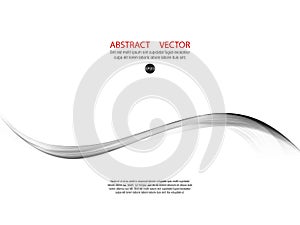 Abstract smooth gray wave vector.