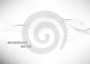 Abstract smooth gray wave vector. Curve flow grey motion illustration. Gray smoke. Business wave background.