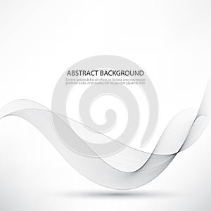 Abstract smooth gray wave vector.