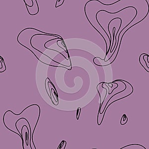 Abstract smooth lines simple cute lavender pattern