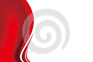 Abstract Smooth Red Wavy Background Design, Elegant Stylish Red Background Template Vector