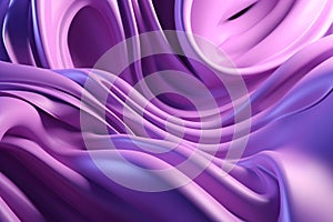 Abstract smooth shaped formless opaque pastel purple liquid flow background, neural network generated image