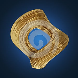 Abstract smooth twisted 3D shape