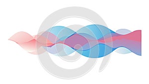 Abstract Smooth Wavy Lines Gradient Flow Vector, vector design Generative AI
