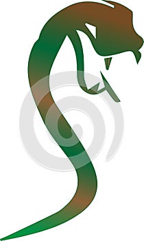 Abstract snake logo on white