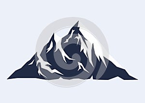 Abstract Snow Mountain landscape flat design