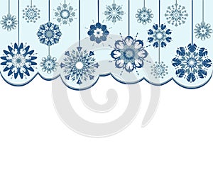 Abstract snowflakes background