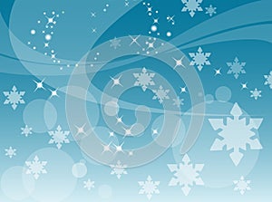 Abstract Snowflakes Background