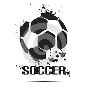 Abstract soccer ball icon