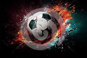 Abstract soccer ball, striking poster, a must have for sports fans