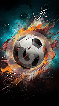 Abstract soccer ball, striking poster, a must have for sports fans