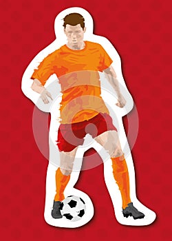 Abstract soccer football player background