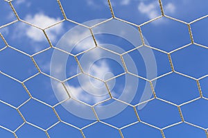 Abstract soccer goal