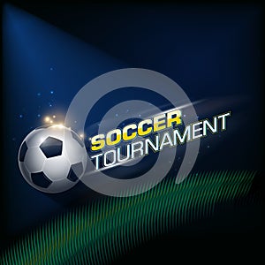 Abstract soccer tournament poster