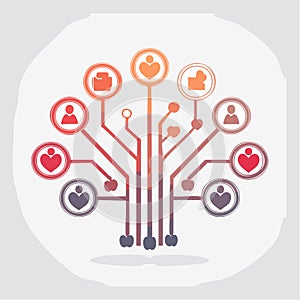 Abstract Social Network and Data Tree