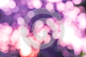 Abstract soft bokeh circle violet background. circle light  shinny growing effect  soft space. defocused design for decoration bea