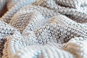 Abstract of a Soft Knift Grey Throw Blanket