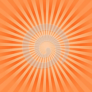 Abstract soft Orange rays background. Vector