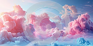 Abstract Softpastel Clouds Background
