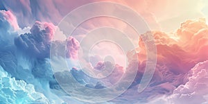 Abstract Softpastel Clouds Background
