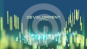 Abstract software development process. engineering presentation research background