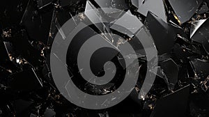 Abstract Solid Black Screen Background for Minimalist Design Use