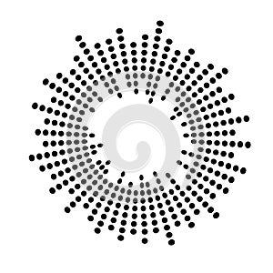 Abstract sound audio waves, equalizer wave circle