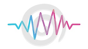 Abstract Sound Wave Audio Visualizer Dynamic Gradient, vector design Generative AI