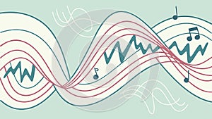 Abstract Sound Wave and Music Rhythm Lines Pattern, vector design Generative AI