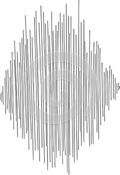 Abstract Hand-Drawn Sound Wave Pattern