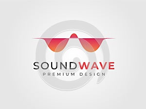 Abstract sound wave vector logo