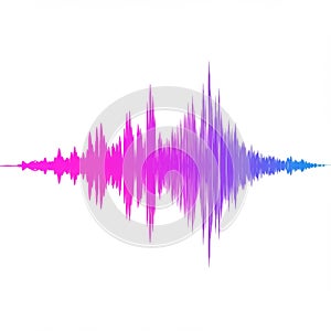 Abstract Sound Wave Visualization in Pink Purple and Blue