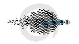 Abstract Sound Wave Visualizer Music Frequency Graphic, vector design Generative AI
