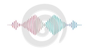 Abstract Sound Waves for Audio and Digital Music Visualization, vector design Generative AI