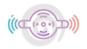 Abstract Sound Waves and Audio Signal Icon, vector design Generative AI