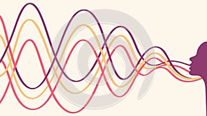 Abstract Sound Waves: Dynamic Audio Frequency Design, vector design Generative AI