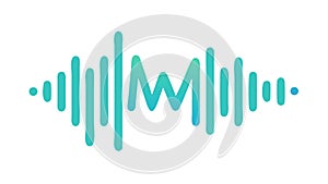 Abstract Sound Waves: Dynamic Audio Spectrum Visual, vector design Generative AI