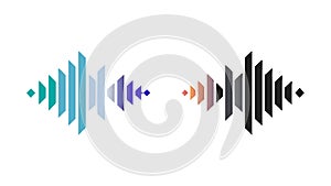 Abstract Sound Waves: Dynamic Audio Visualization, vector design Generative AI