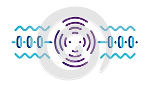 Abstract Sound Waves Pattern, Digital Audio Visualizer, vector design Generative AI