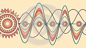 Abstract Sound Waves Pattern Vector Design, Audio and Communication, vector design Generative AI