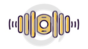 Abstract Sound Waves Vibration Pattern, Audio Analysis, vector design Generative AI