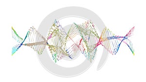 Abstract Sound Waves Visualization, Dynamic Data Flow Vector Graphic, vector design Generative AI