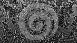 Abstract sound wireframe waves