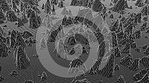 Abstract sound wireframe waves