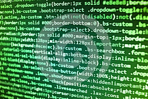 Abstract source code background.