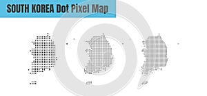 Abstract South Korea Map with Dot Pixel Spot Modern Concept Design Isolated on White Background Vector illustration